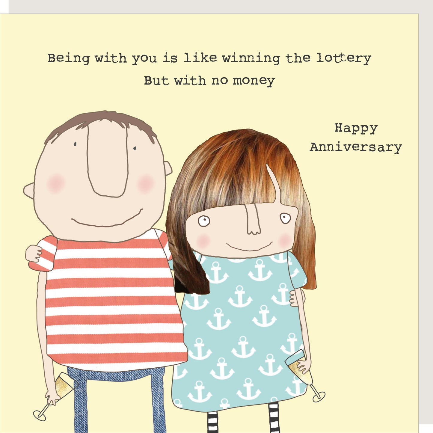 Rosie Made A Thing Winning The Lottery Anniversary Greeting Card