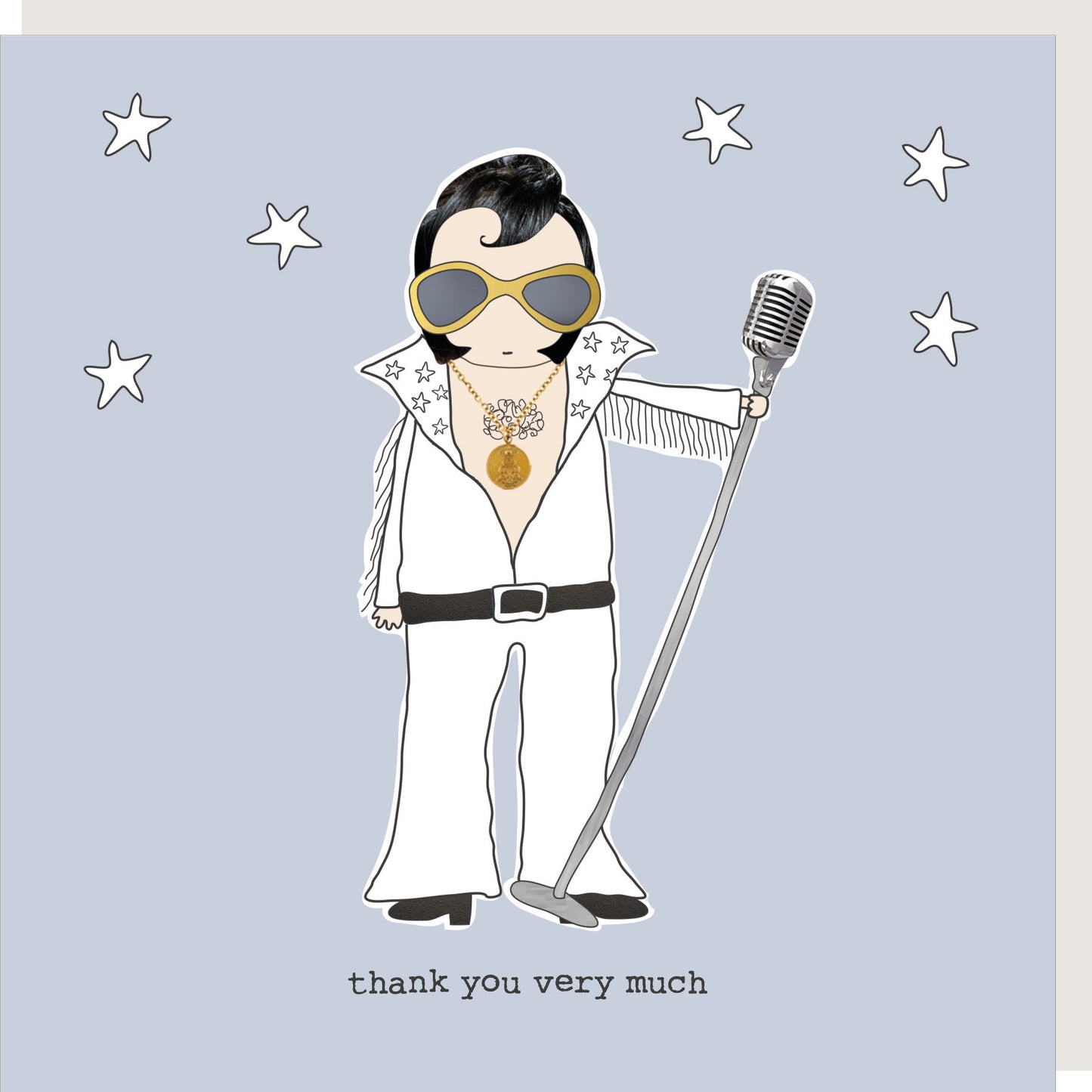 Rosie Made A Thing Elvis Thank You Very Much Thank You Greeting Card