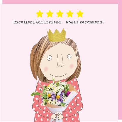 Rosie Made A Thing 5 Star Girlfriend Award Card