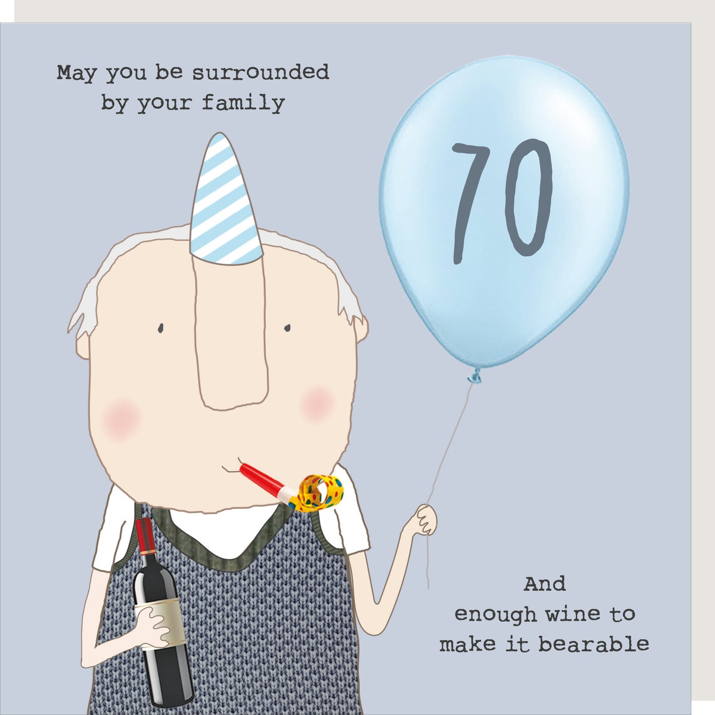 Rosie Made A Thing Make It Bearable Male 70th Birthday Card