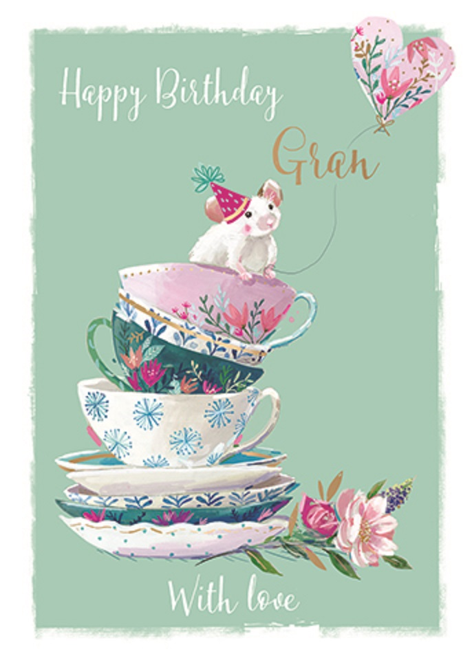 Gran Teacup Birthday Greeting Card