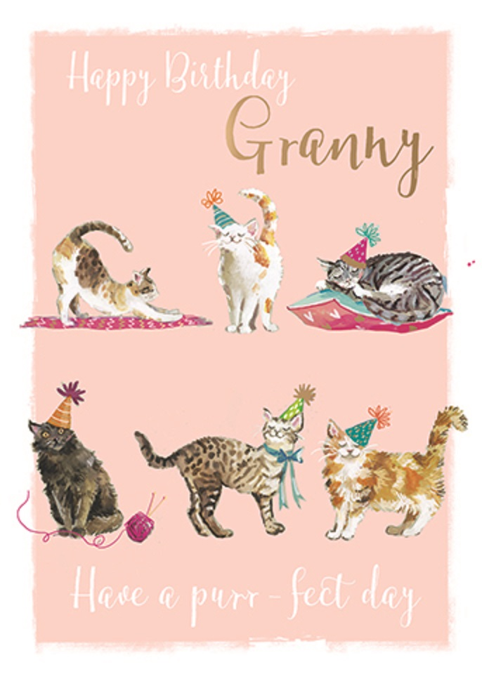 Granny Purr-fect Birthday Greeting Card