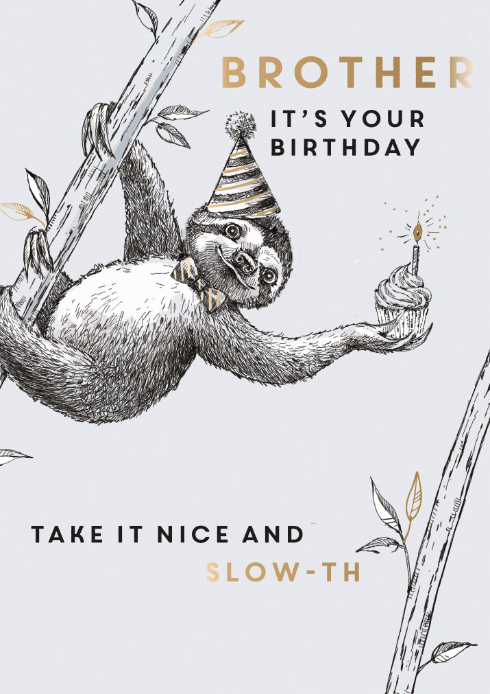 Brother Take It Nice & Slow-th Birthday Greeting Card
