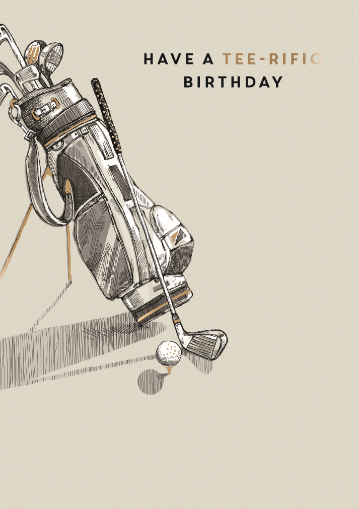 Golf Have A Tee-rific  Birthday Greeting Card