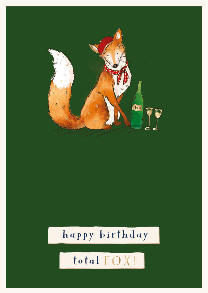 Total Fox Birthday Greeting Card