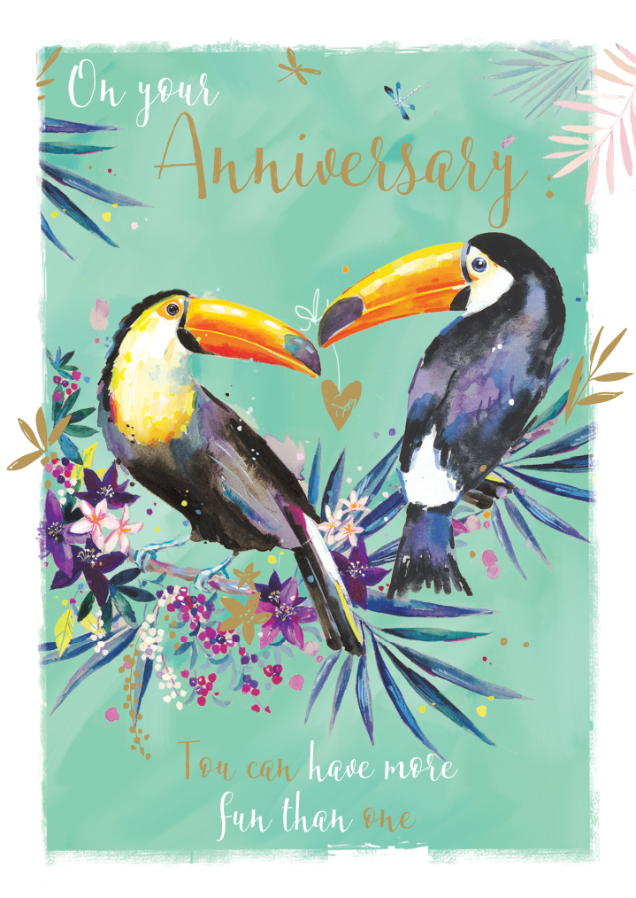 On Your Anniversary Toucan Love Greeting Card