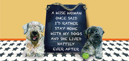 Rather Stay Home Little Dog Laughed Greeting Card