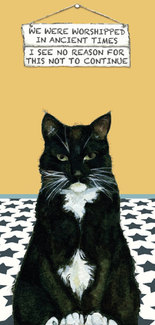 Cats Were Worshipped Little Dog Laughed Greeting Card