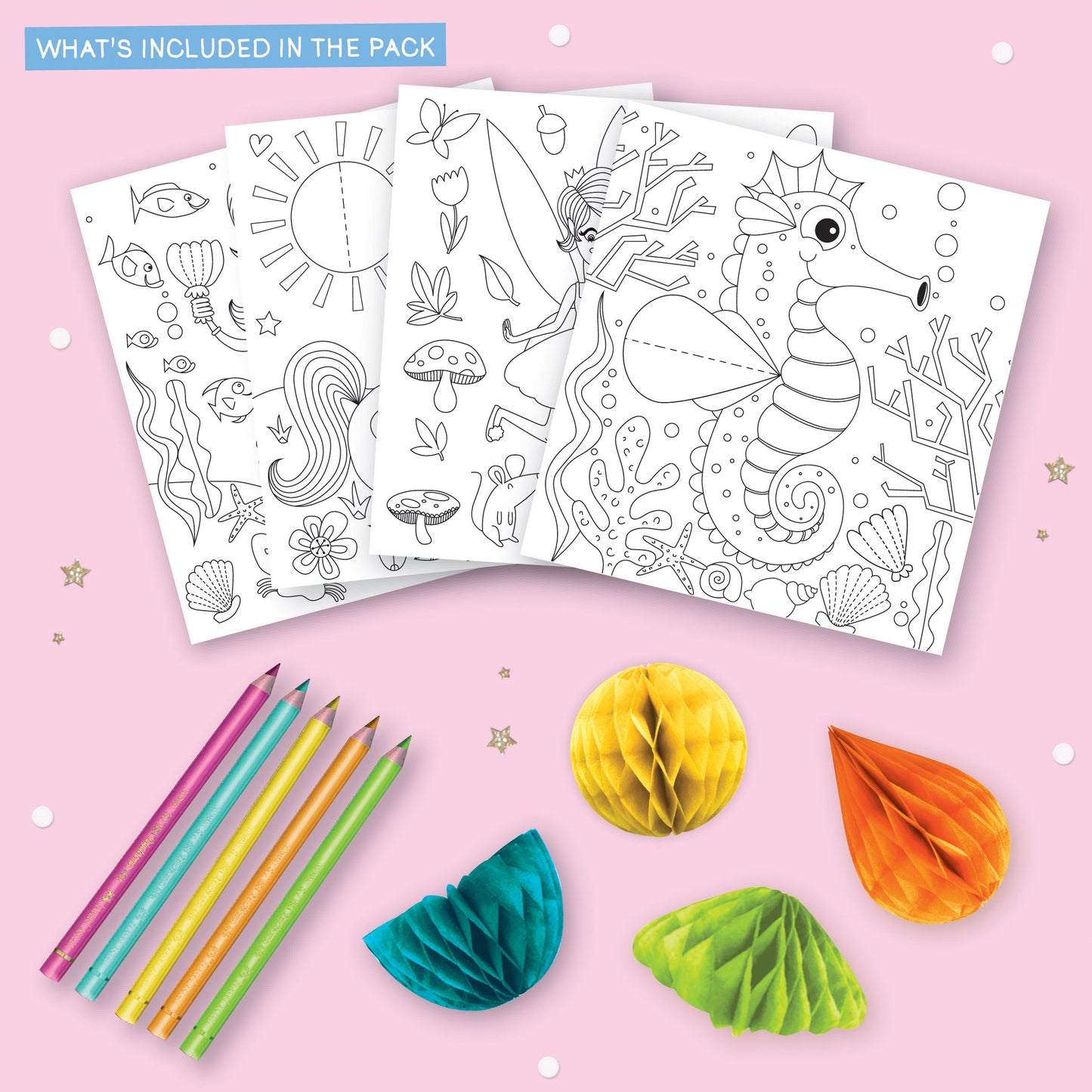 Get Set Make Magical Colouring In Set With Honeycombs