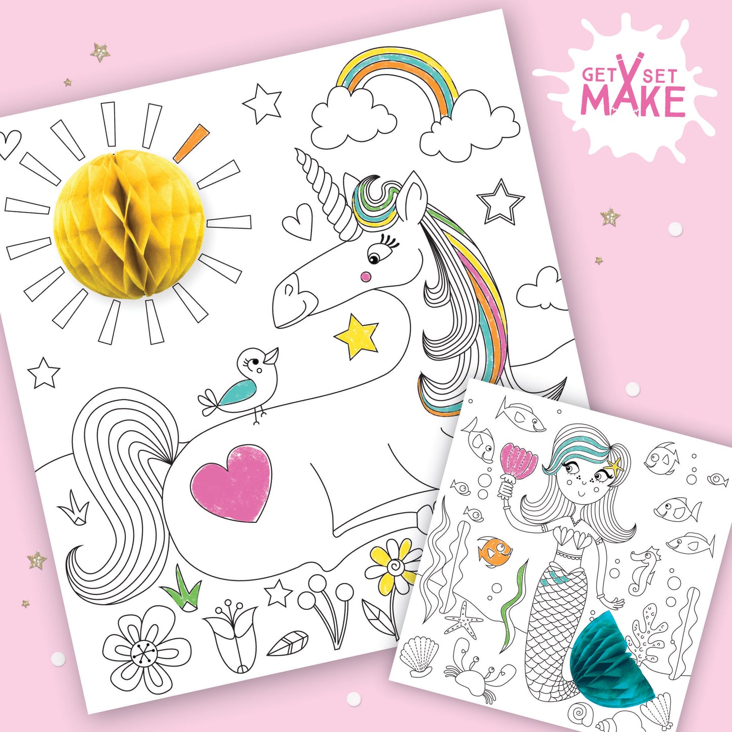 Get Set Make Magical Colouring In Set With Honeycombs