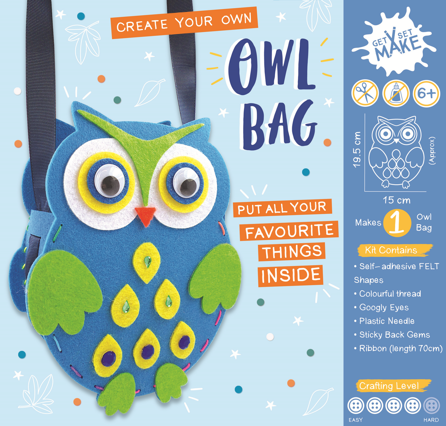 Get Set Make Create Your Own Owl Bag Felt