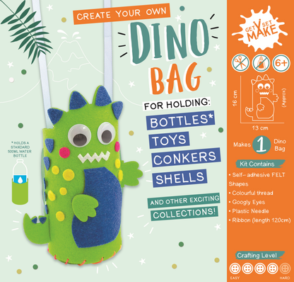 Get Set Make Create Your Own Dino Bottle Bag Felt