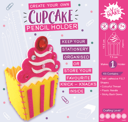 Get Set Make Create Your Own Cupcake Pencil Holder Felt