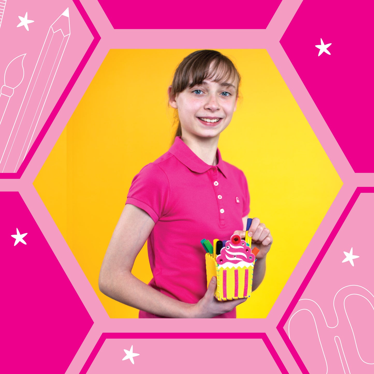 Get Set Make Create Your Own Cupcake Pencil Holder Felt