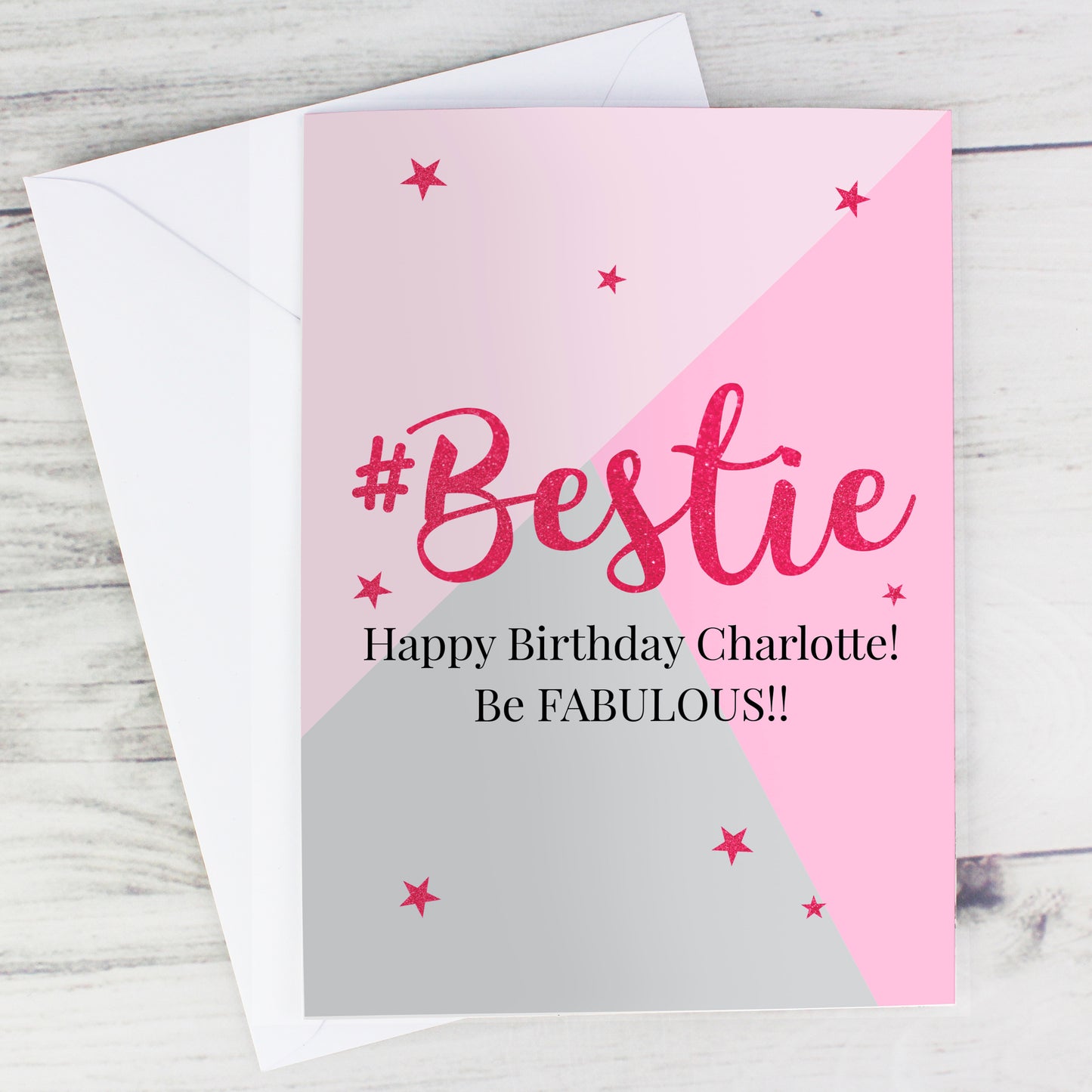 Personalised #Bestie Card Add Any Name - Personalise It!