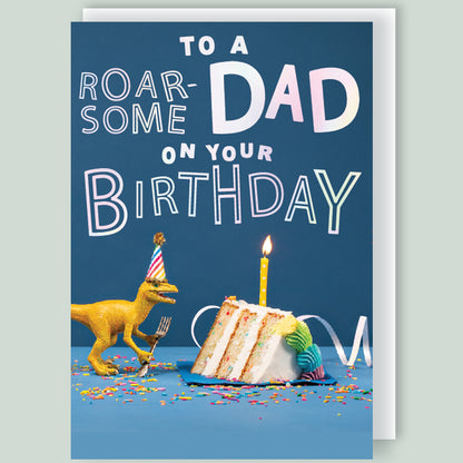Roar-some Dad Musical Birthday Card Singing "Happy Birthday Dear Dad"