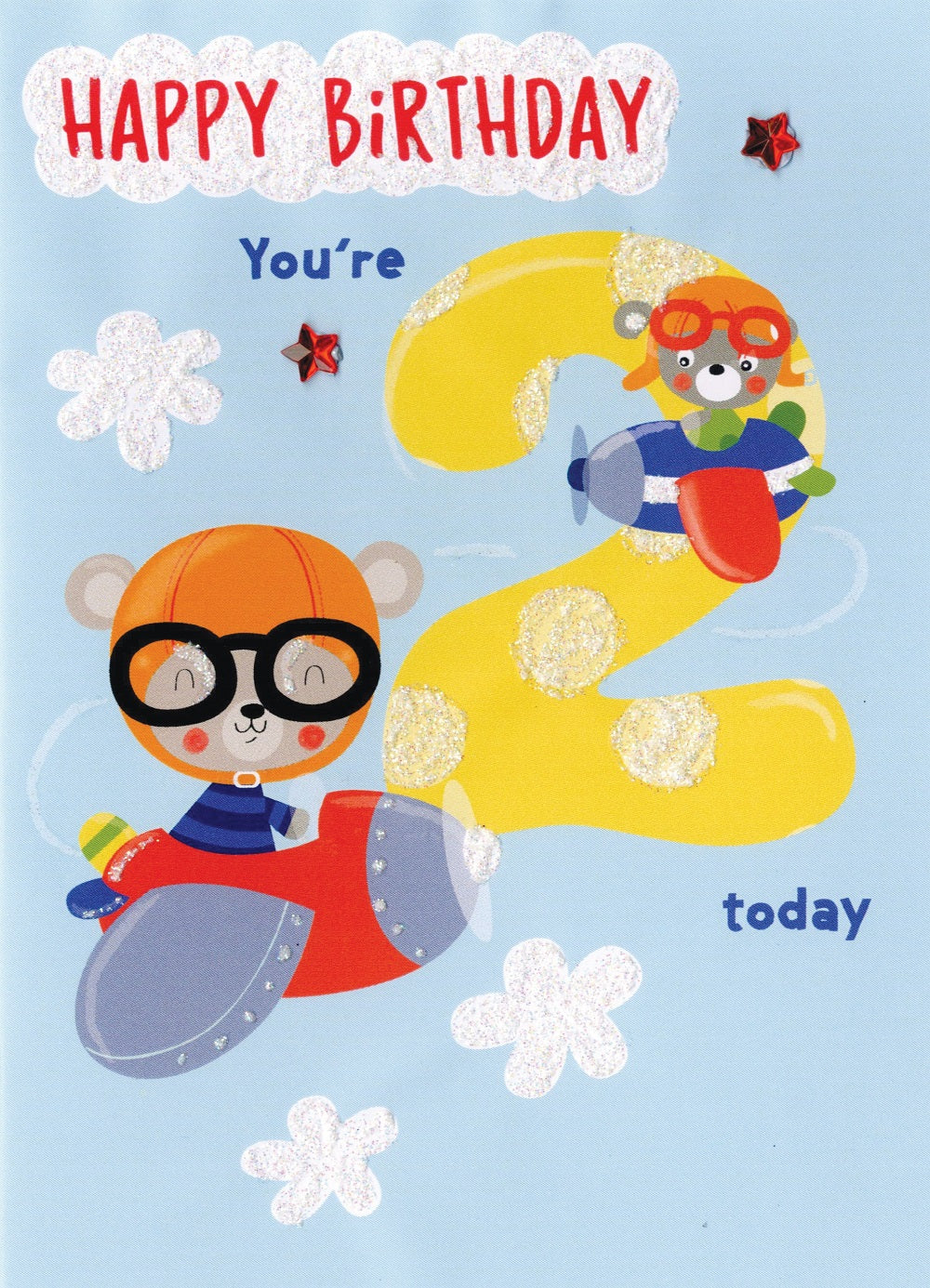 Happy Birthday Bears Boys 2nd Birthday Greeting Card