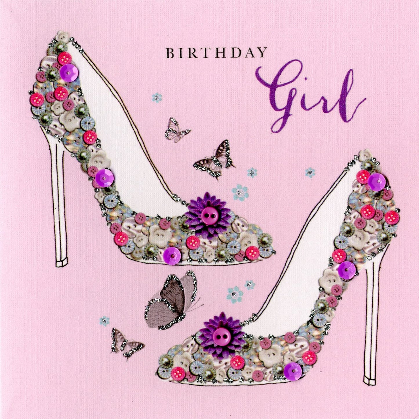 Shoes Birthday Girl Buttoned Up Greeting Card