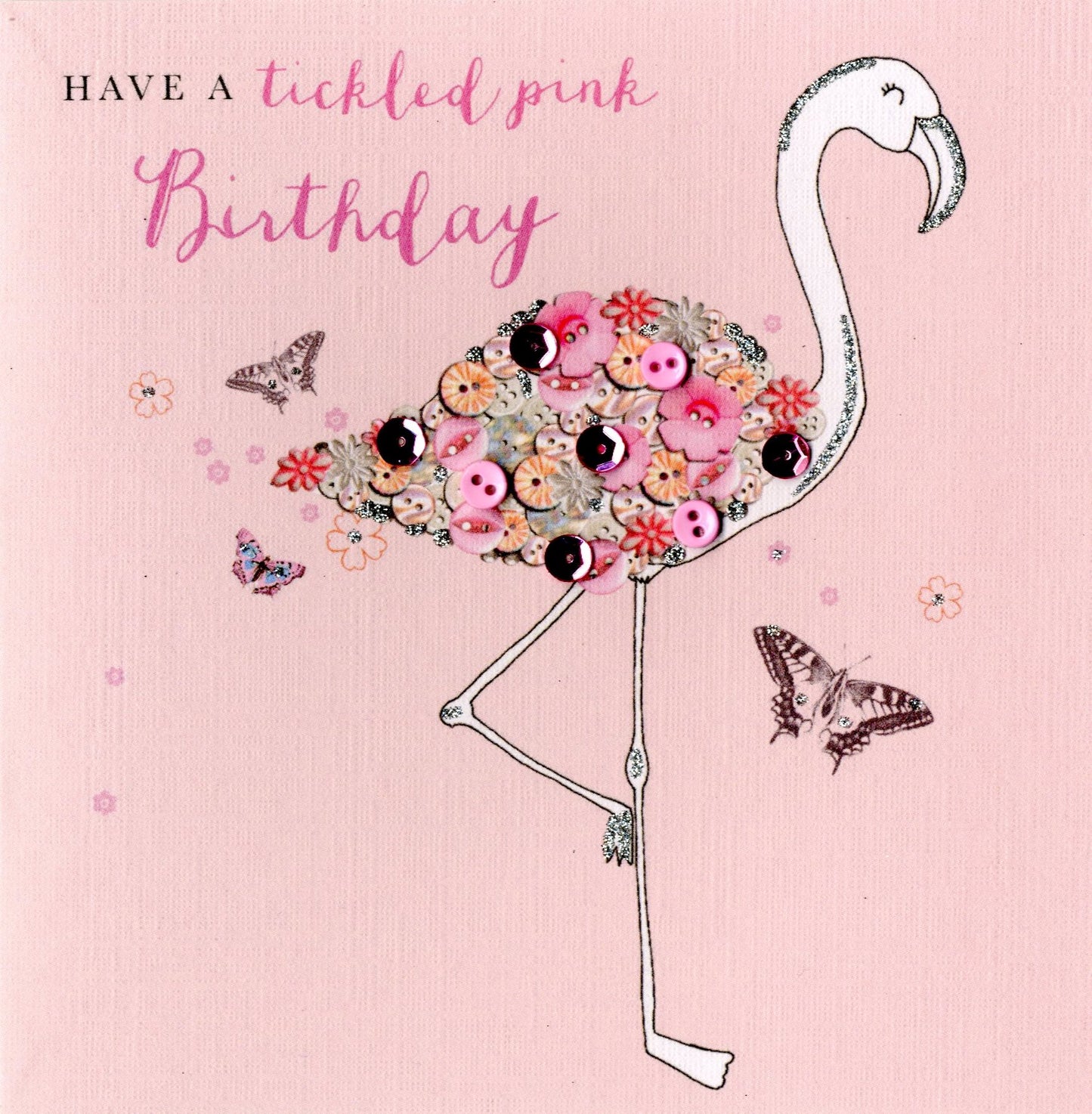 Have A Tickled Pink Birthday Buttoned Up Greeting Card
