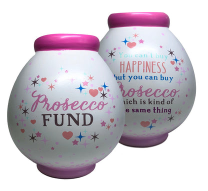 Prosecco Fund Money Pot Hopes & Dreams Savings Pot In Gift Box