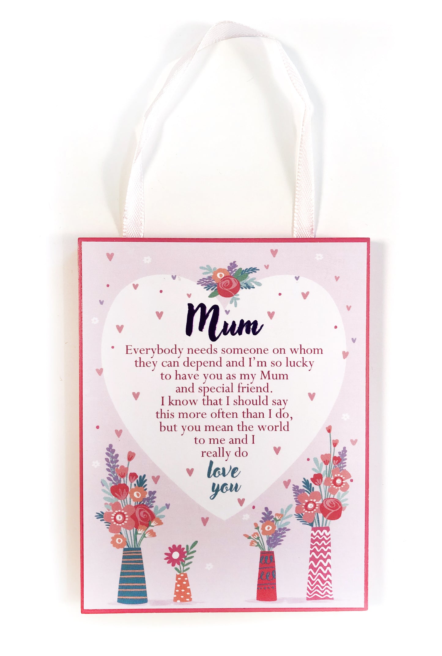 Mum & Special Friend Heartwarmers Plaque With Ribbon