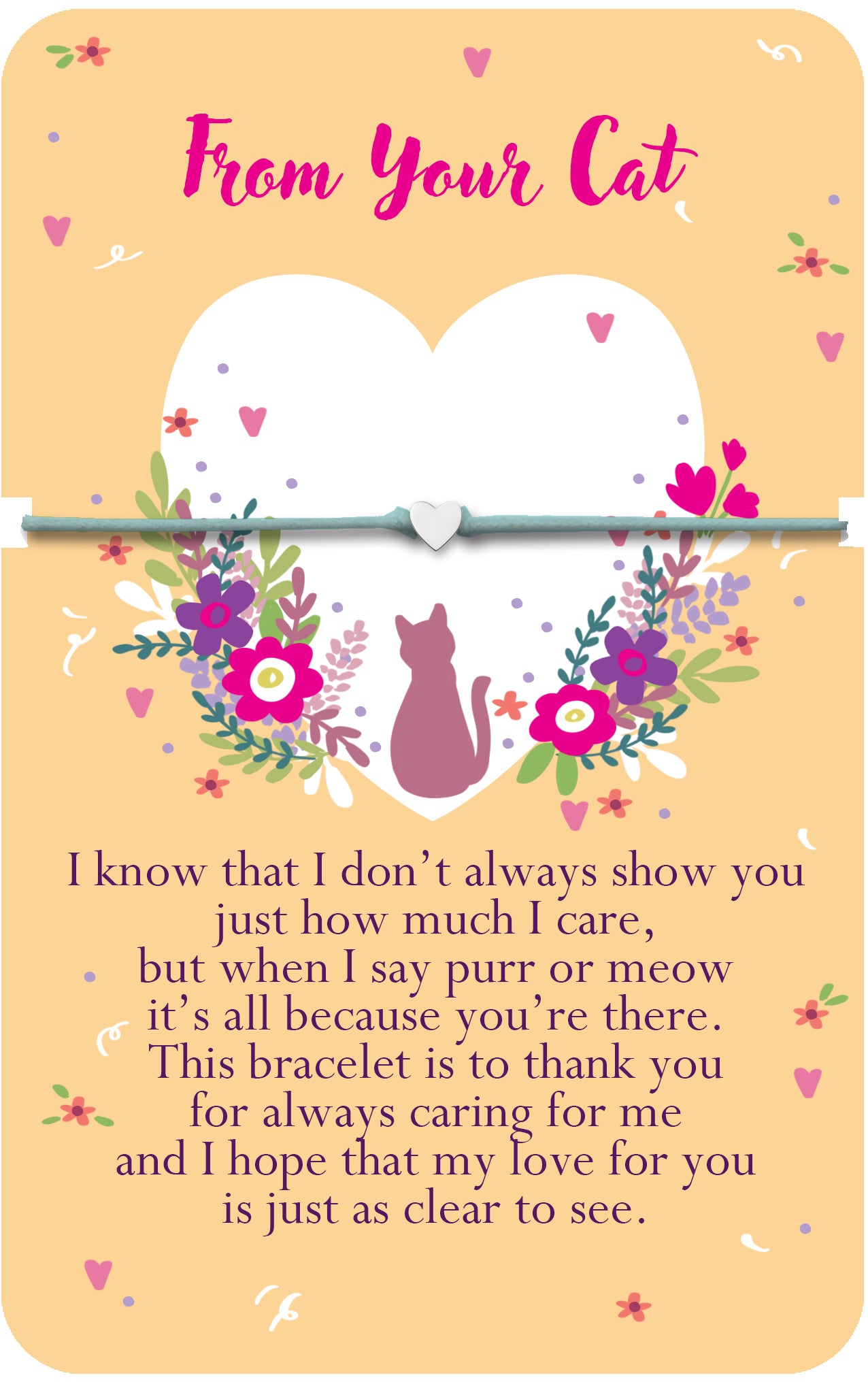 From Your Cat Heartwarmers Bracelet With Charm