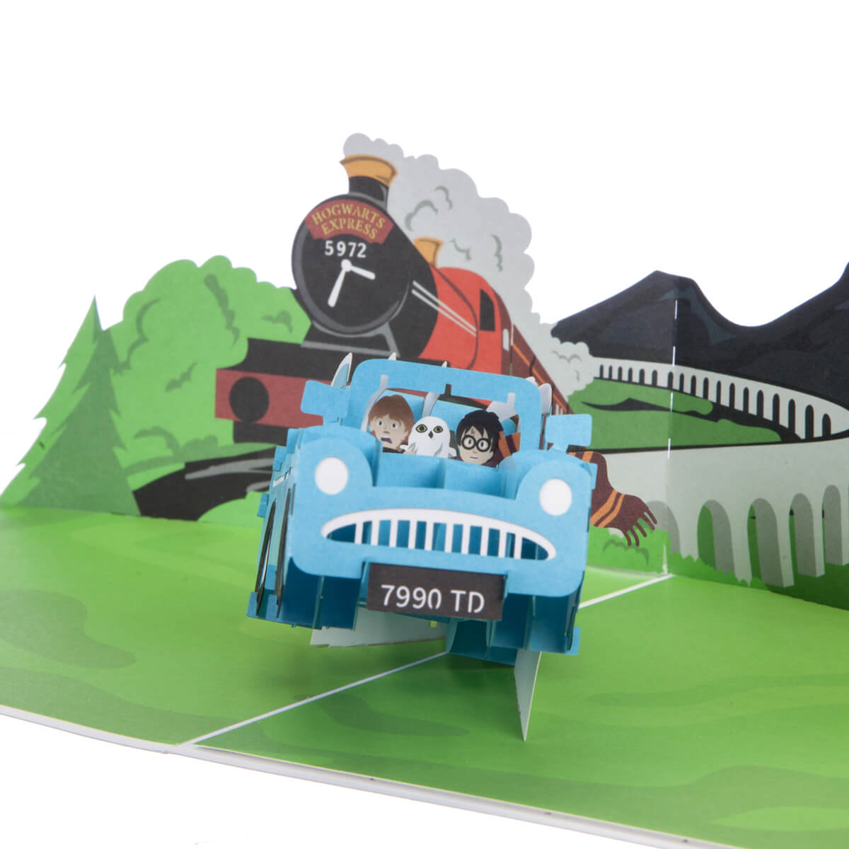 Harry Potter Harry & Ron In The Flying Ford Anglia Greeting Card