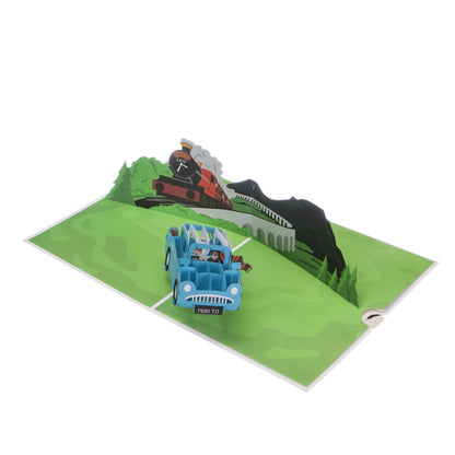 Harry Potter Harry & Ron In The Flying Ford Anglia Greeting Card