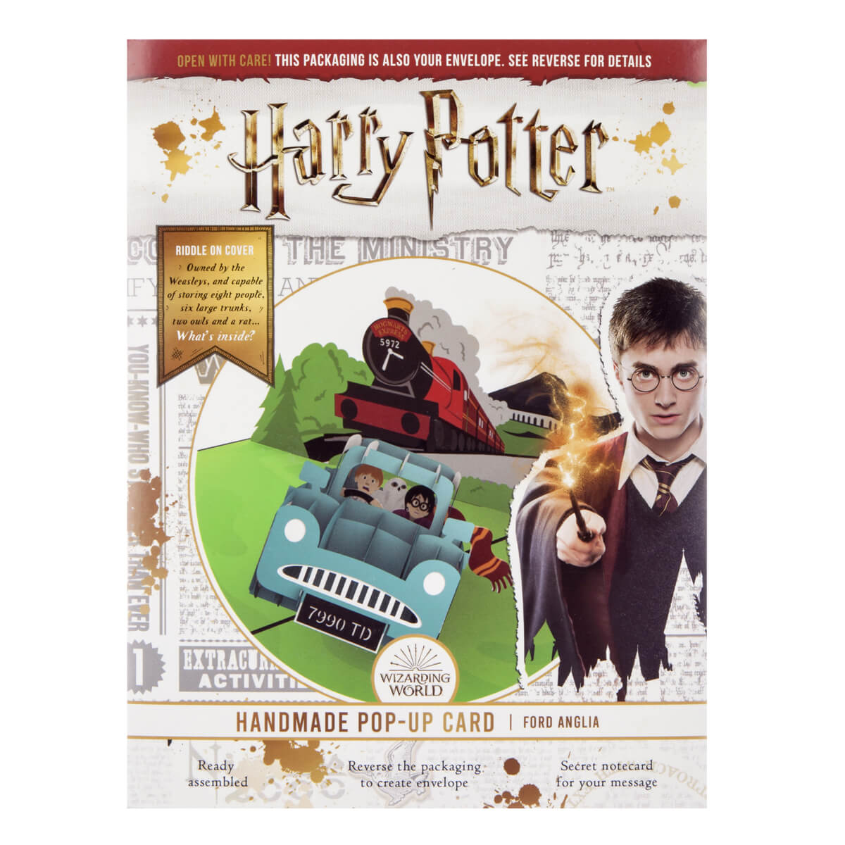 Harry Potter Harry & Ron In The Flying Ford Anglia Greeting Card