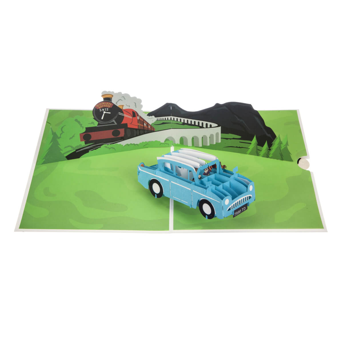 Harry Potter Harry & Ron In The Flying Ford Anglia Greeting Card