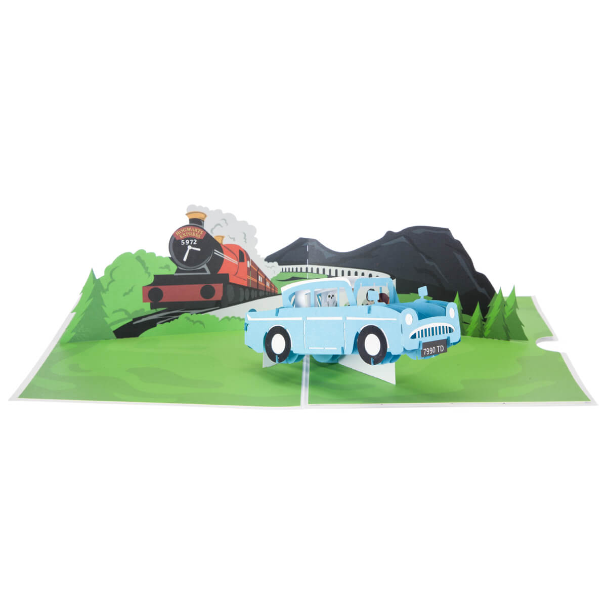 Harry Potter Harry & Ron In The Flying Ford Anglia Greeting Card