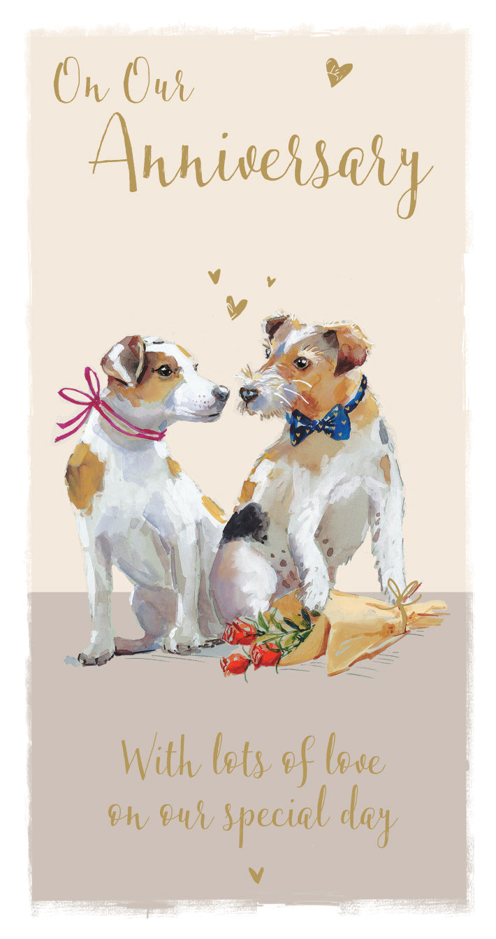 On Our Anniversary Jack Russell Greeting Card