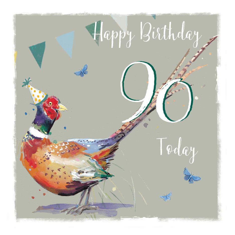 90th Birthday Pheasant Greeting Card