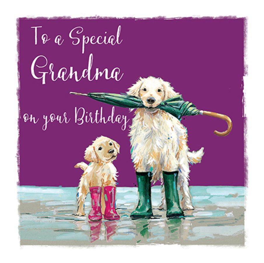 Golden Retriever Grandma Birthday Greeting Card