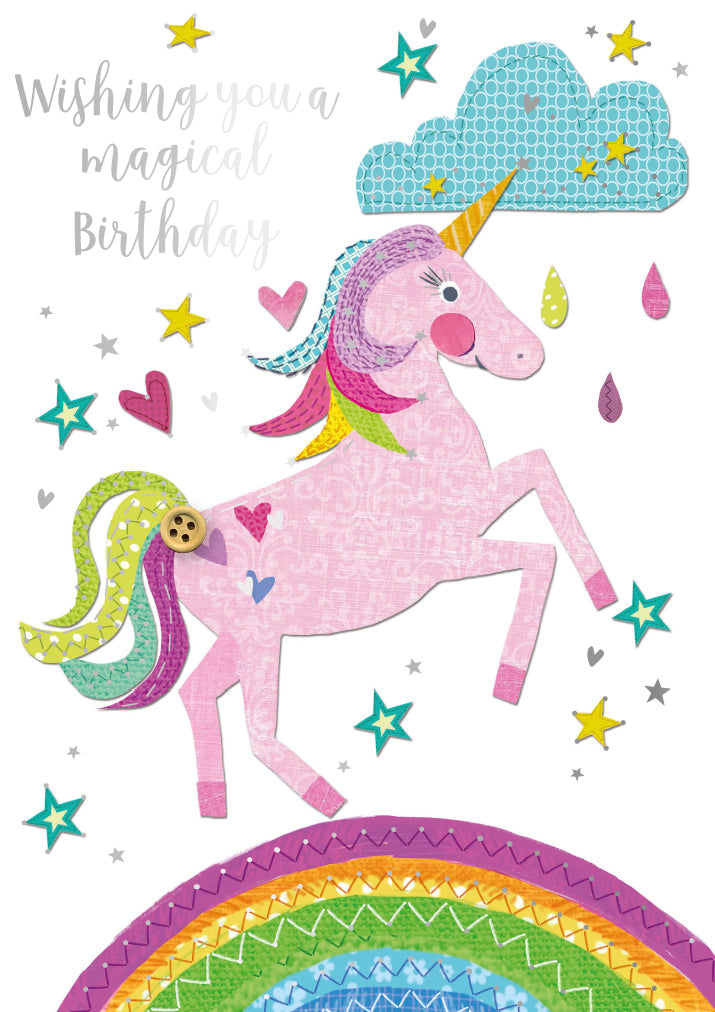Magical Birthday Embellished Greeting Card