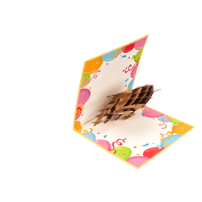 Cute Christening Bear Pop Up Greeting Card