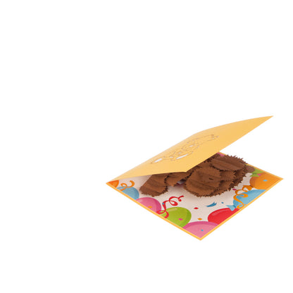 Cute Christening Bear Pop Up Greeting Card