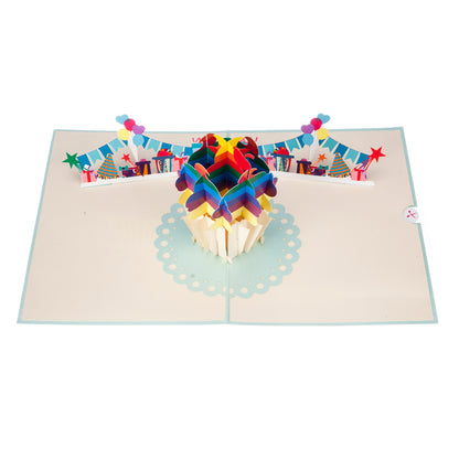 Rainbow Cupcake Pop Up Greeting Card