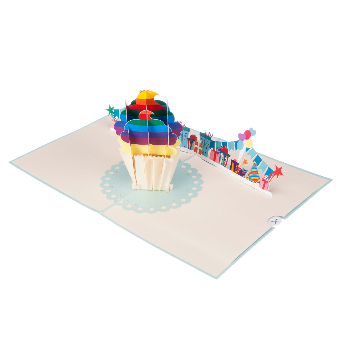 Rainbow Cupcake Pop Up Greeting Card