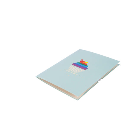 Rainbow Cupcake Pop Up Greeting Card