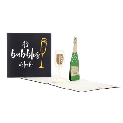 It's Bubbles O'clock Pop Up Greeting Card