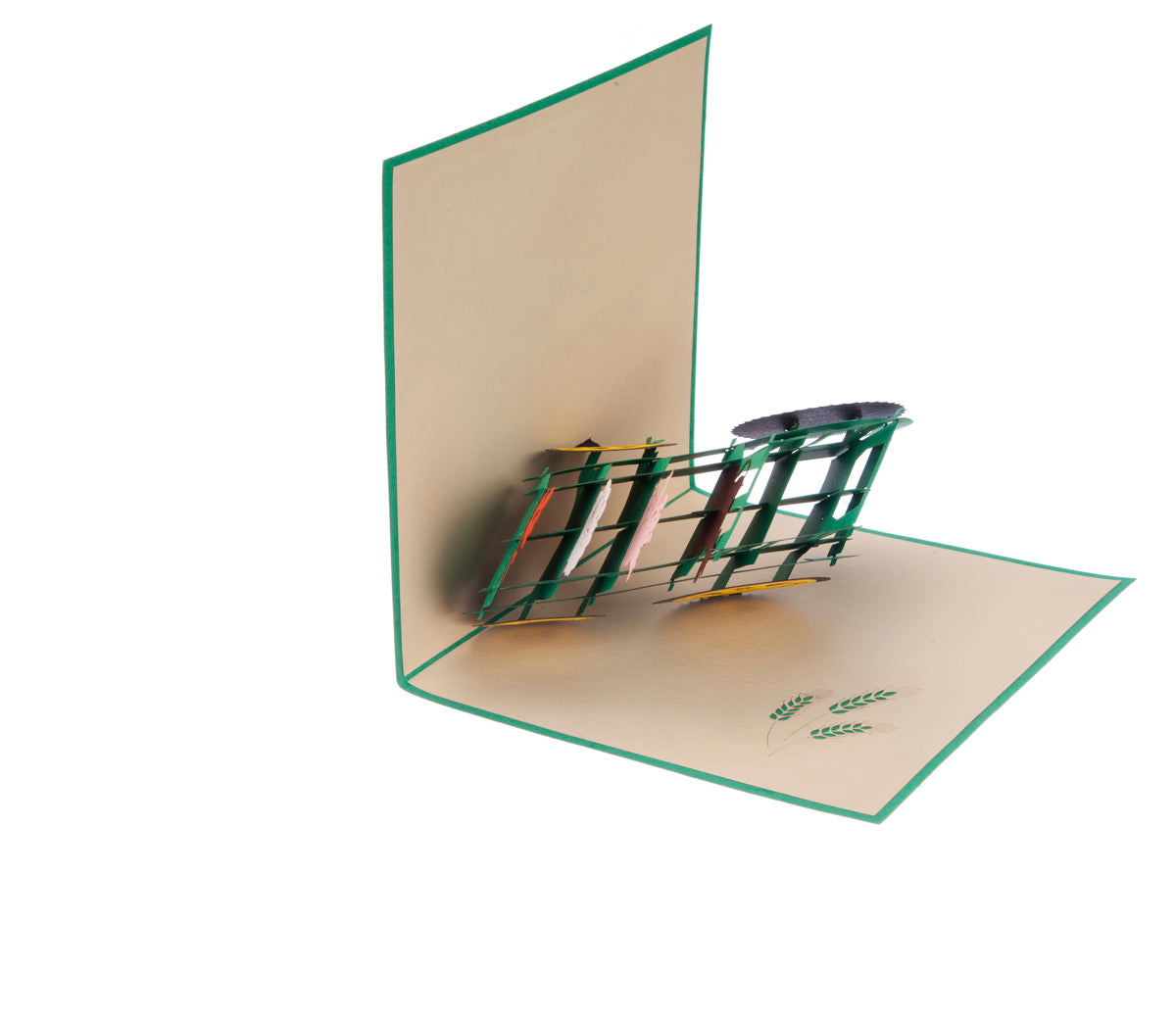 Farm Animals Riding A Tractor Pop Up Greeting Card