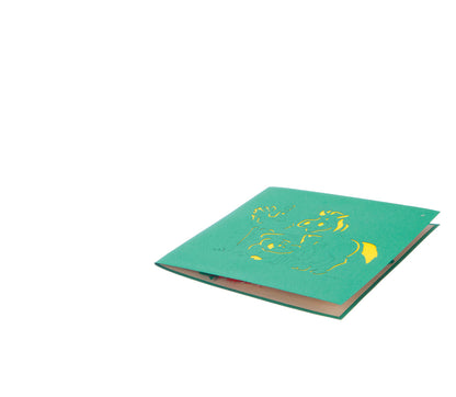 Farm Animals Riding A Tractor Pop Up Greeting Card