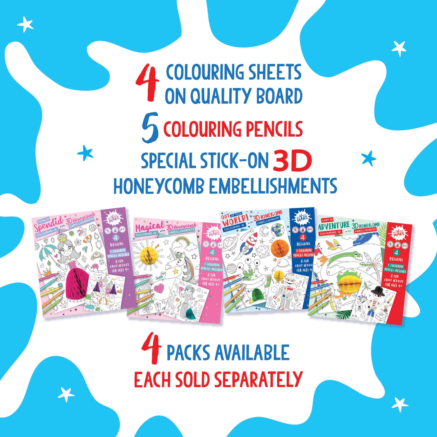 Get Set Make Magical Colouring In Set With Honeycombs