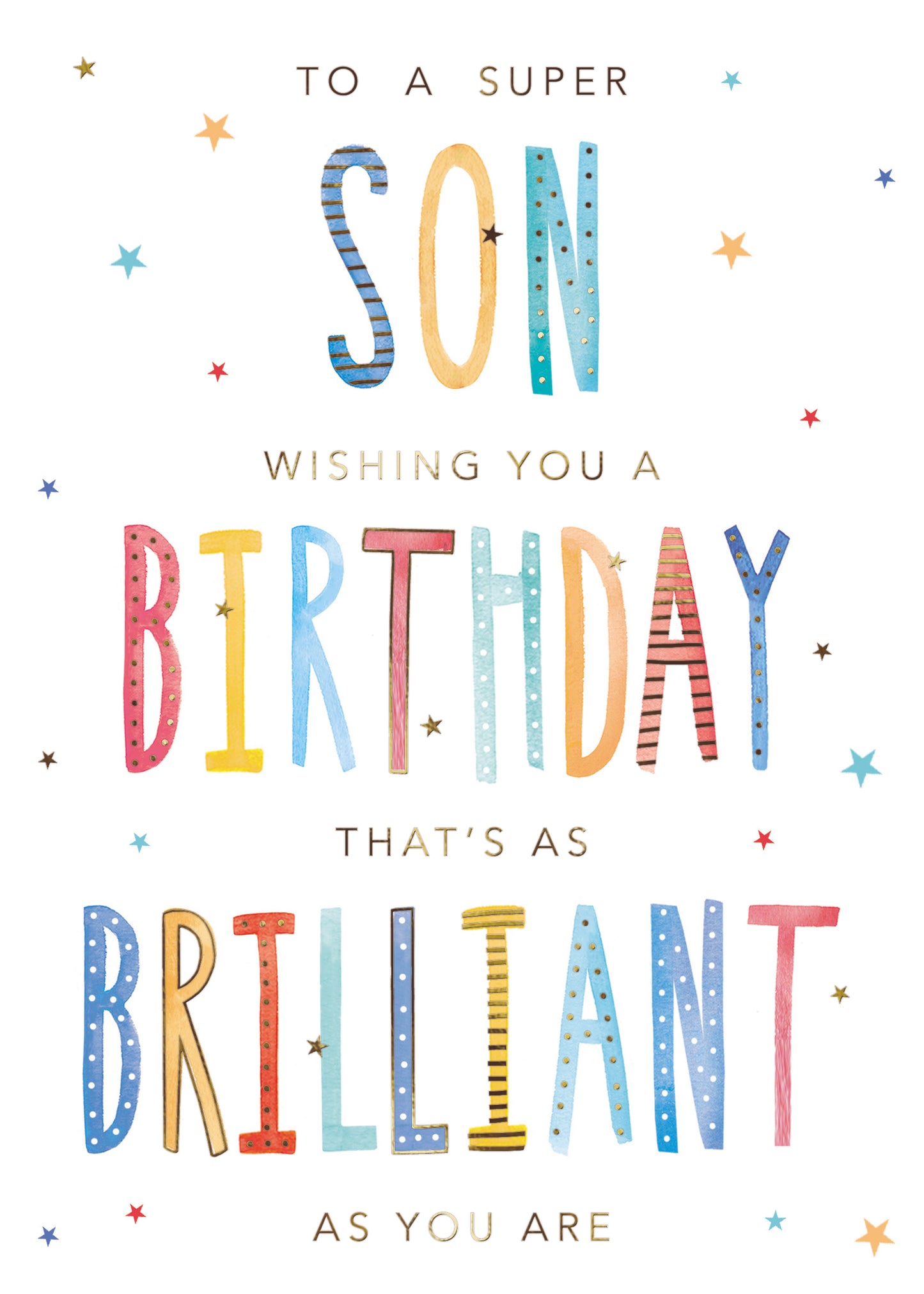 Super Son Wishing You a Brilliant Birthday Greeting Card