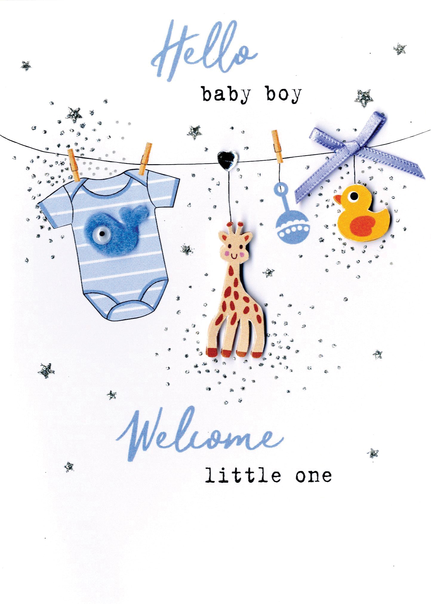 Hello Baby Boy Welcome Little One Irresistible Greeting Card