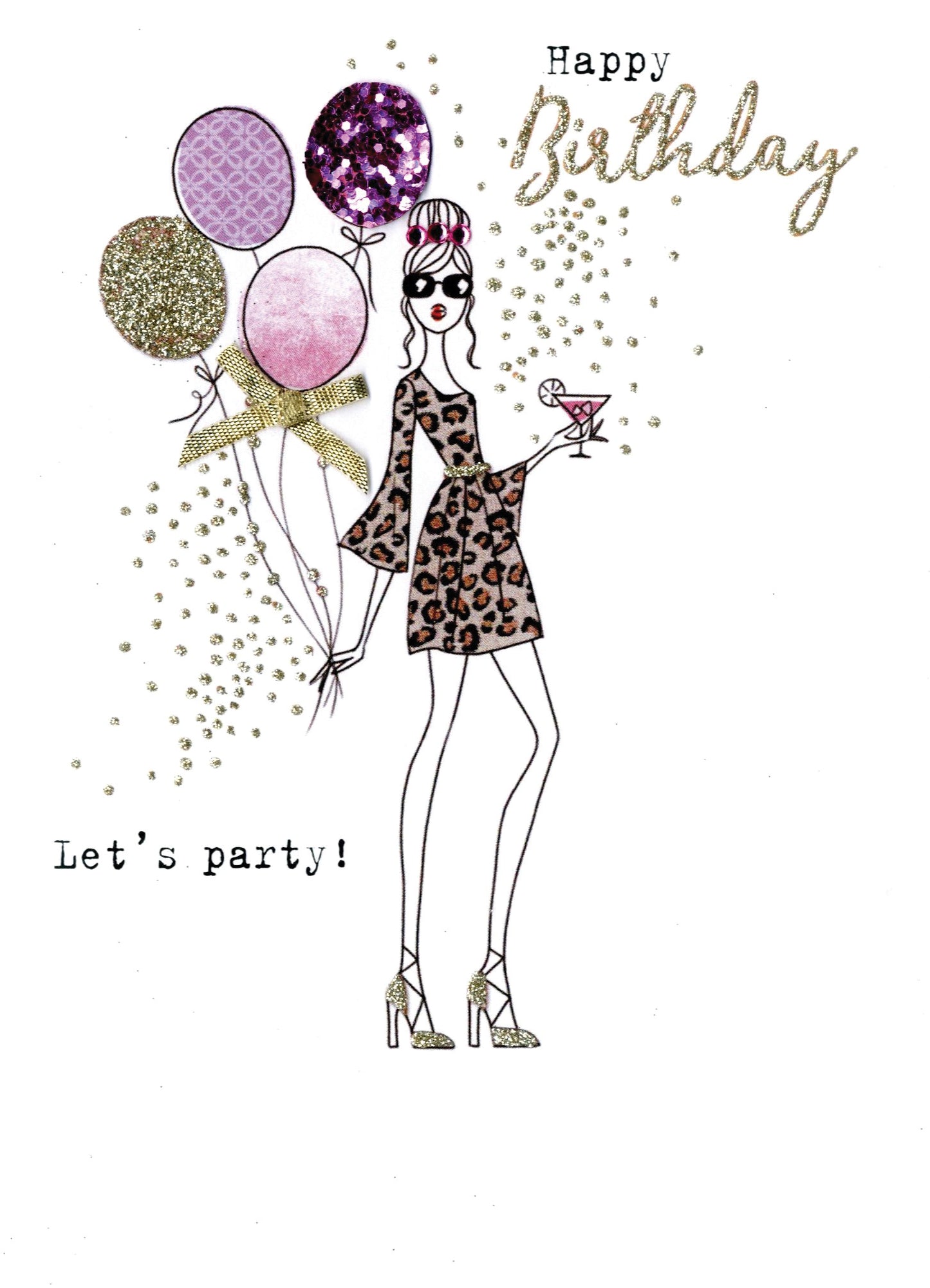 Happy Birthday Let's Party Irresistible Greeting Card