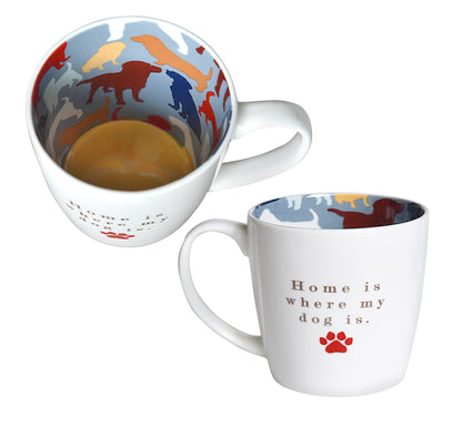 Home Is Where My Dog Is Inside Out Mug In Gift Box