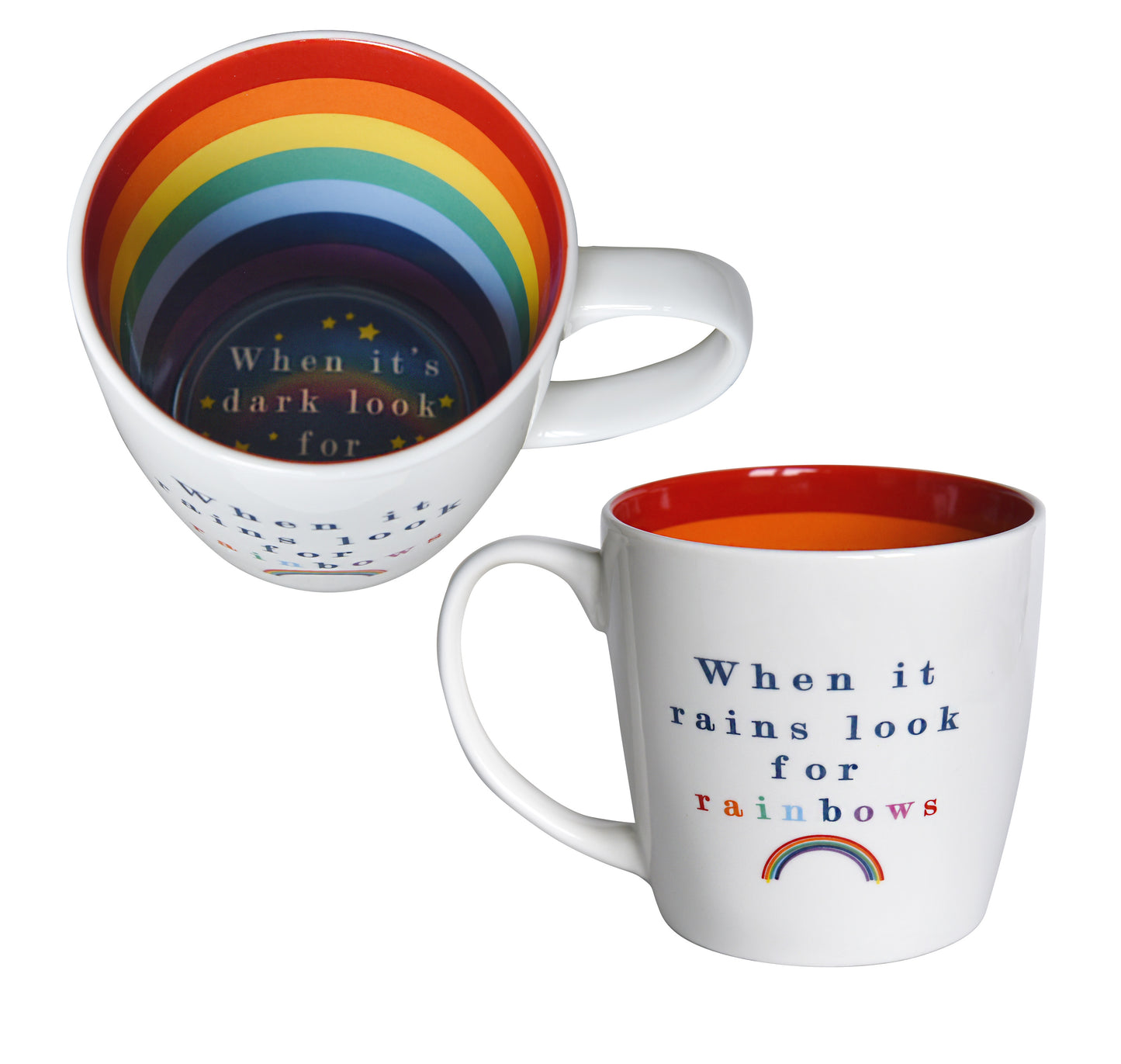 When It Rains Look For Rainbows Inside Out Mug In Gift Box
