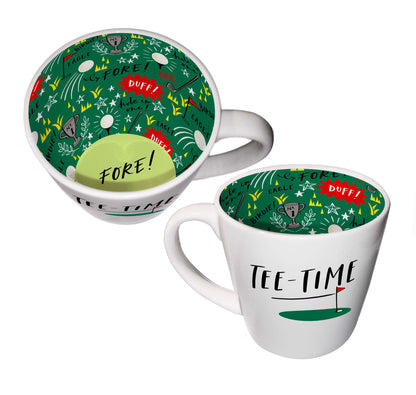 Inside Out Tee-Time Golfing Novelty Mug In Gift Box